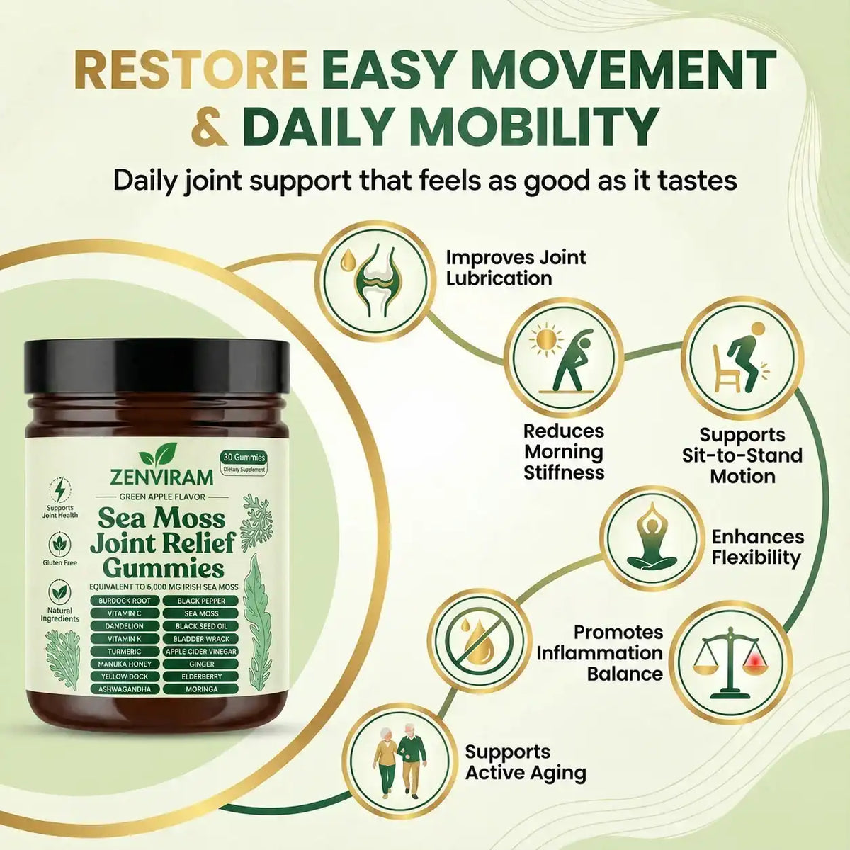 Sea Moss 16-In-1 Gummies - For Joint Relief & Mobility
